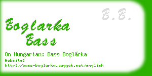 boglarka bass business card